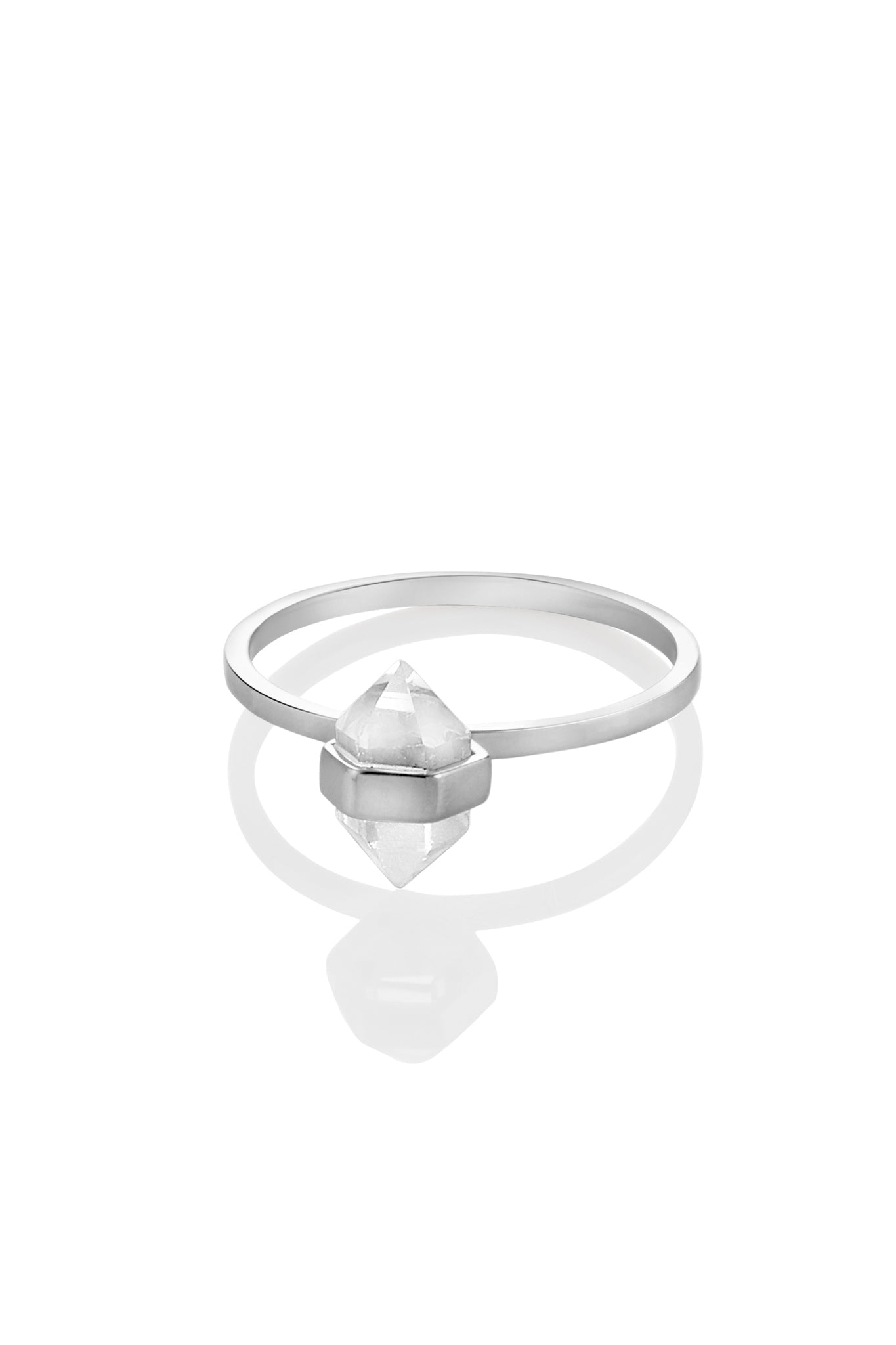 Tiny Calm Crystal Ring
