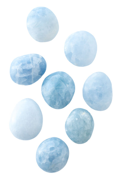 Blue Calcite Palm Stone