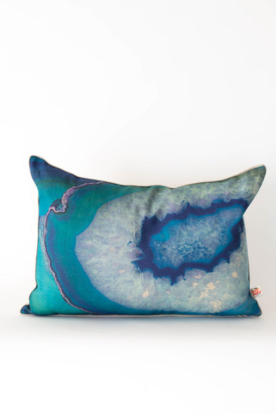 Blue Geode Pillow