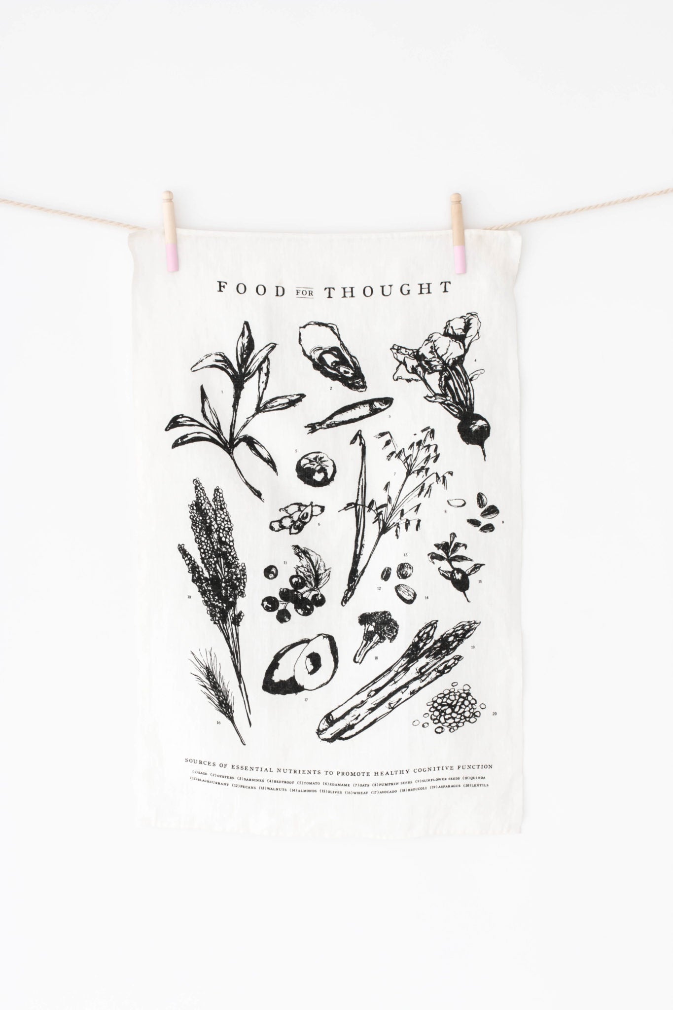 Food For Thought Tea Towel