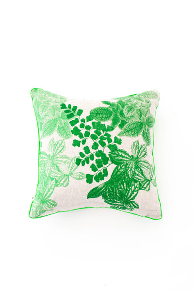 Green Floral Pillow