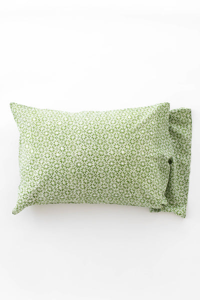 Green Flower King Pillowcase