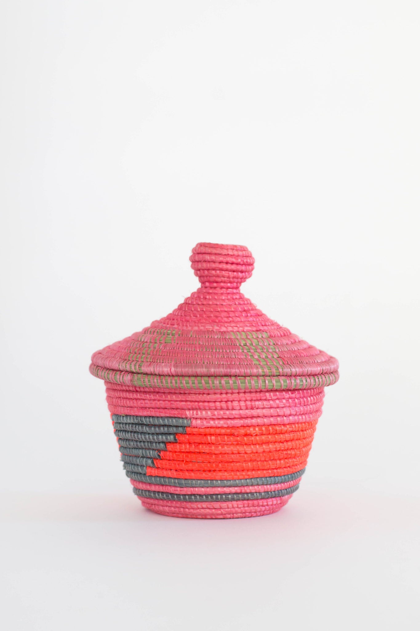 Mini Pink Lidded Basket