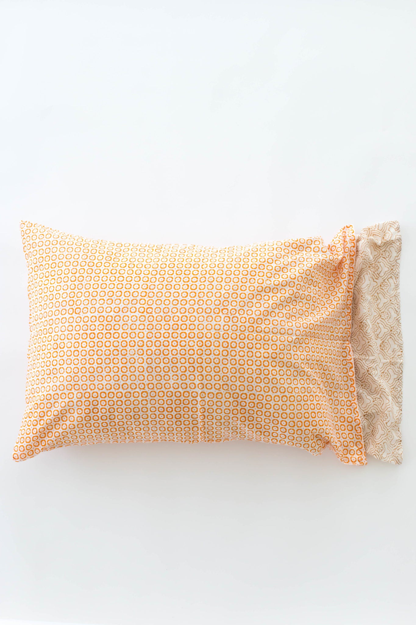 Papaya + Gold Crown Pillowcase