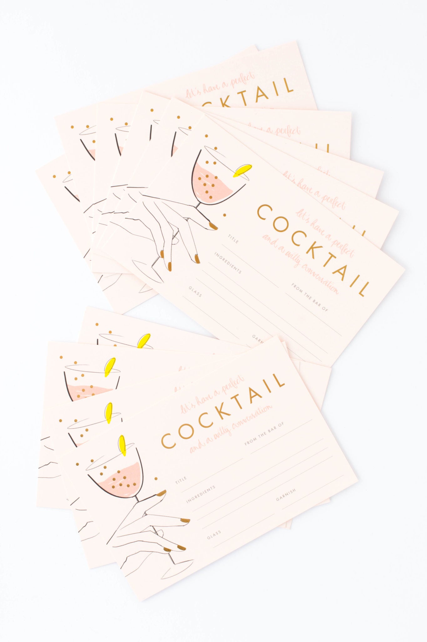 Perfect Cocktail Recipe Cards