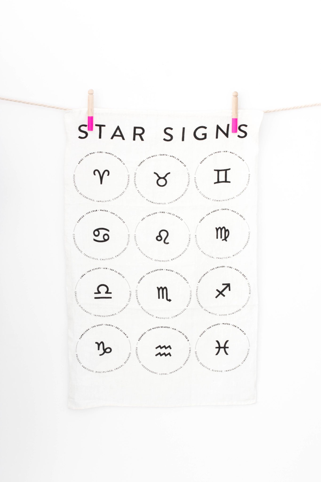 Star Signs Tea Towel